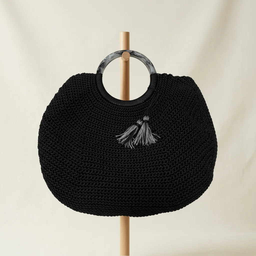 ჩანთა მარმარილოს ფერის სახელურით